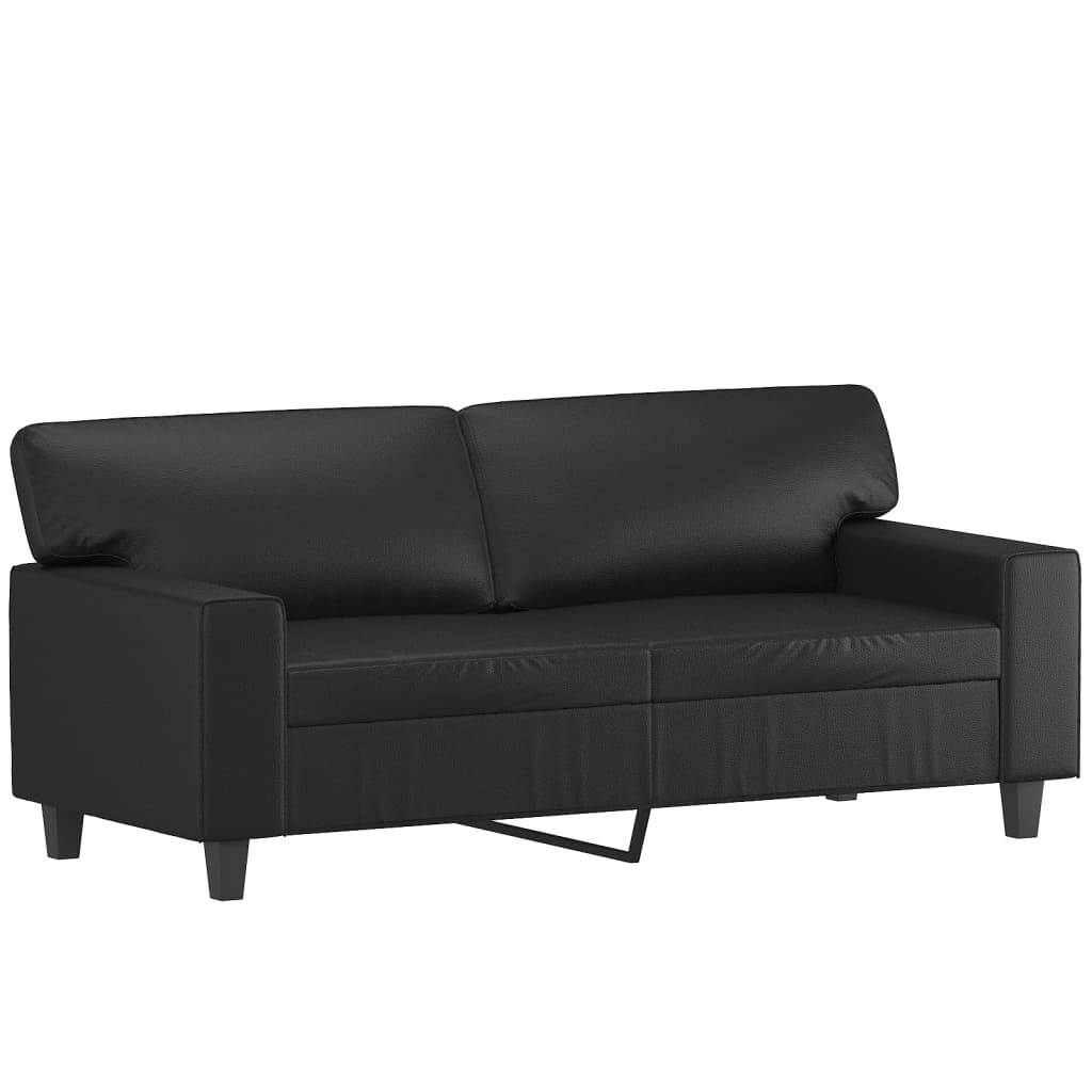 2-Sits Soffa Med Prydnadskuddar Konstläder