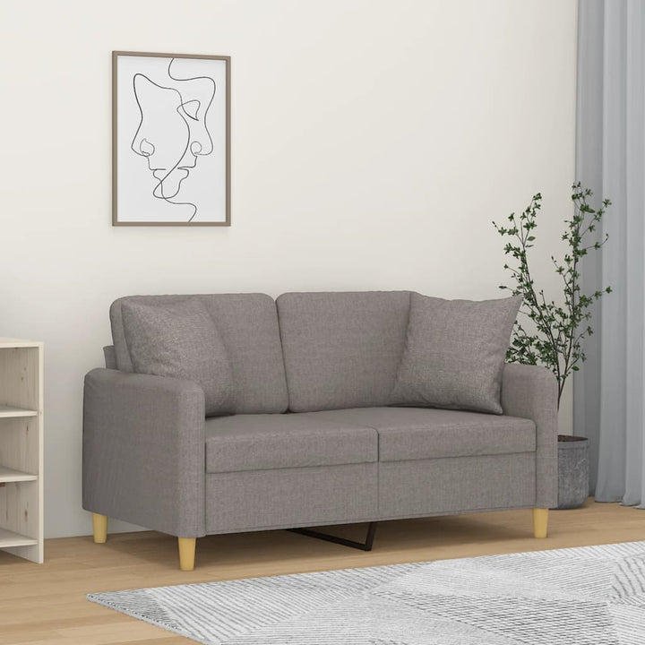 2-Sits Soffa Med Prydnadskuddar Tyg