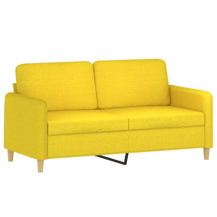 2-Sits Soffa Med Prydnadskuddar Tyg