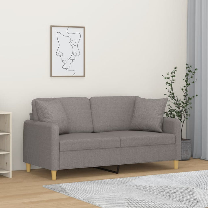 2-Sits Soffa Med Prydnadskuddar Tyg