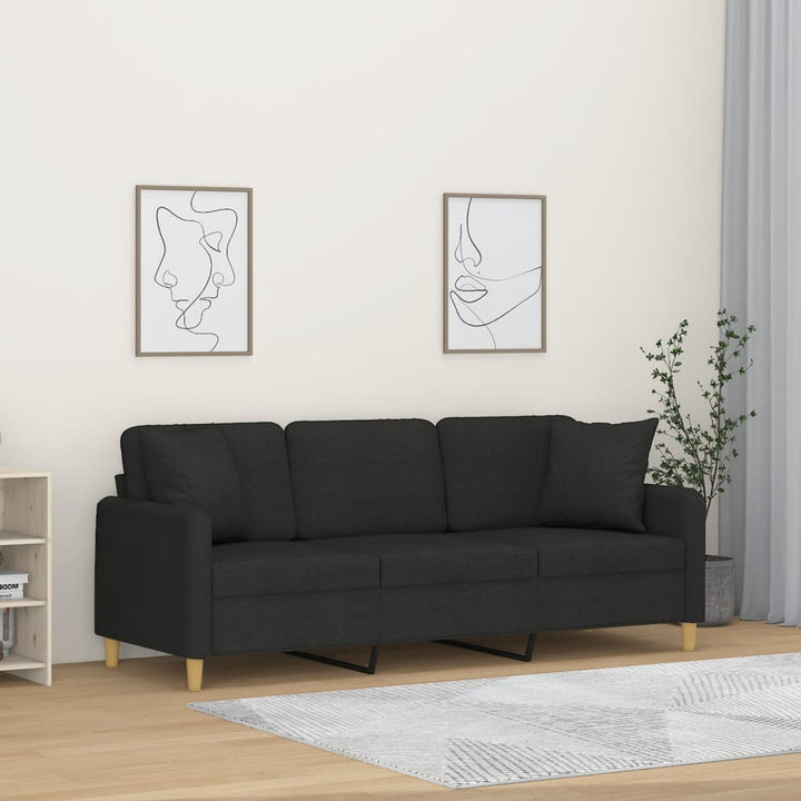 2-Sits Soffa Med Prydnadskuddar Tyg