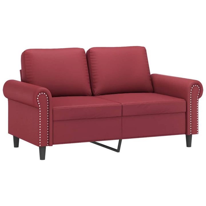 2-Sits Soffa Med Prydnadskuddar Konstläder
