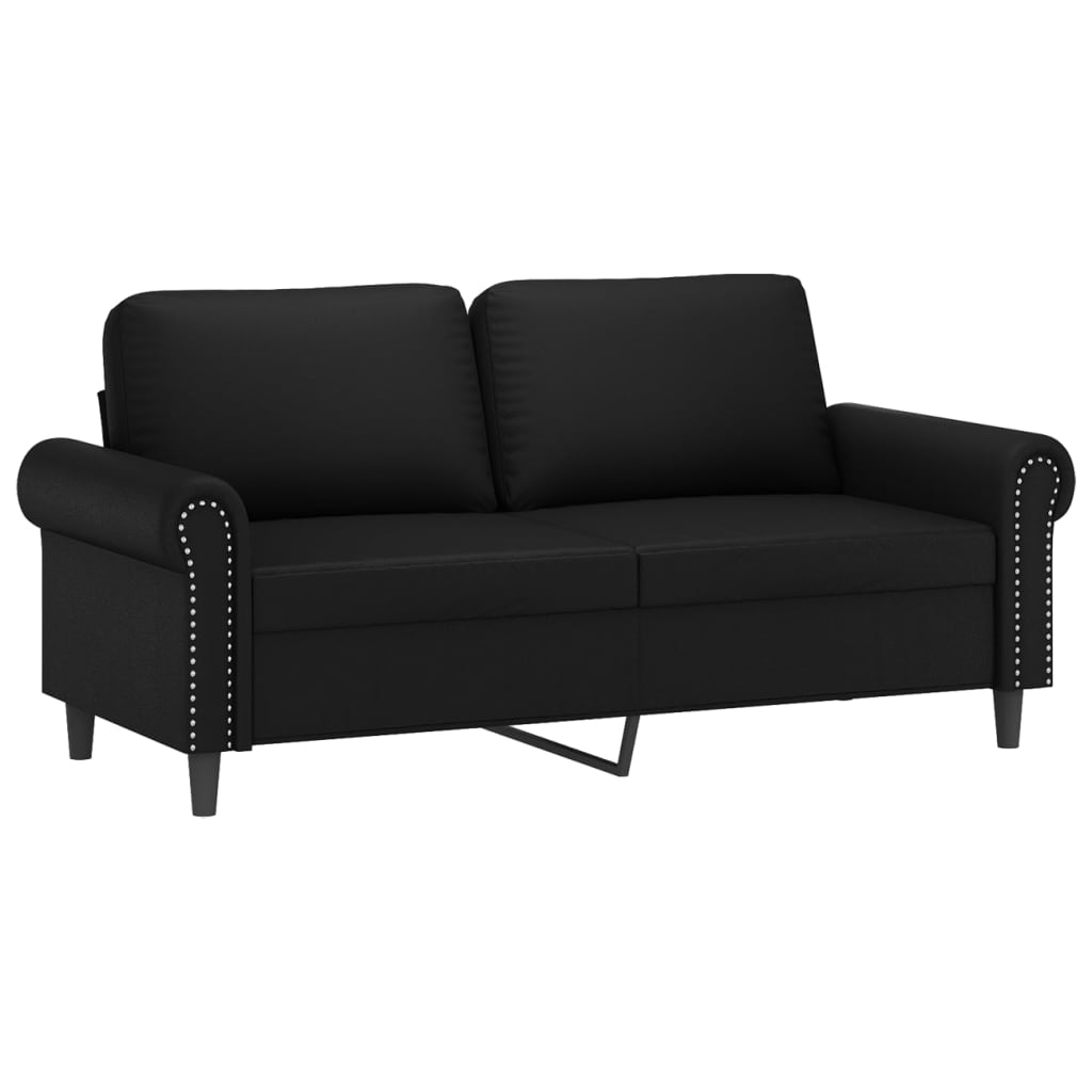 2-Sits Soffa Med Prydnadskuddar Konstläder