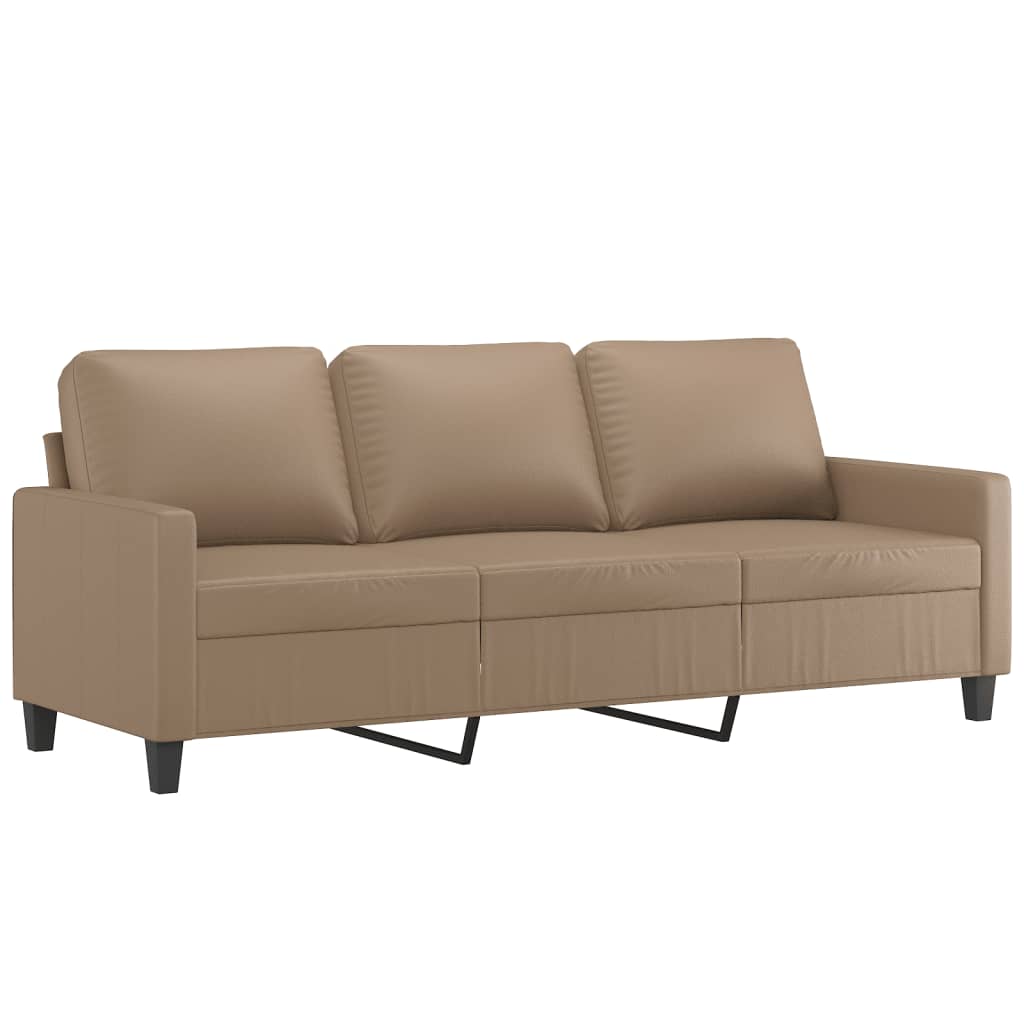 3-Sitssoffa Med Fotpall 180 Cm Konstläder