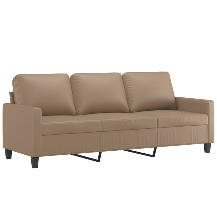 3-Sitssoffa Med Fotpall 180 Cm Konstläder