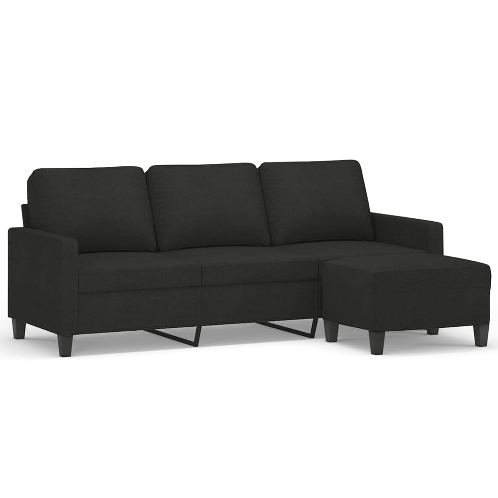 3-Sitssoffa Med Fotpall 180 Cm Tyg