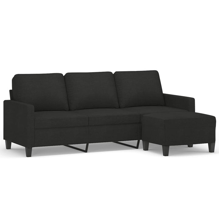 3-Sitssoffa Med Fotpall 180 Cm Tyg