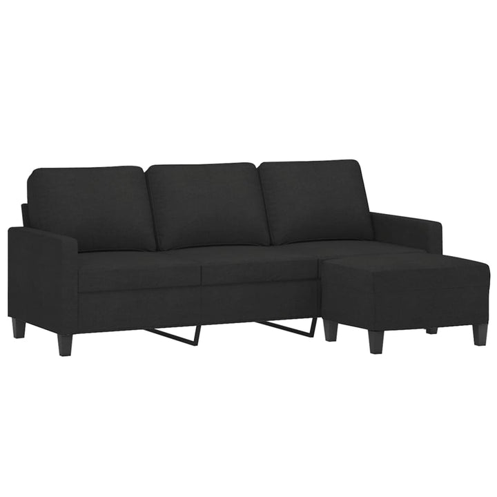 3-Sitssoffa Med Fotpall 180 Cm Tyg