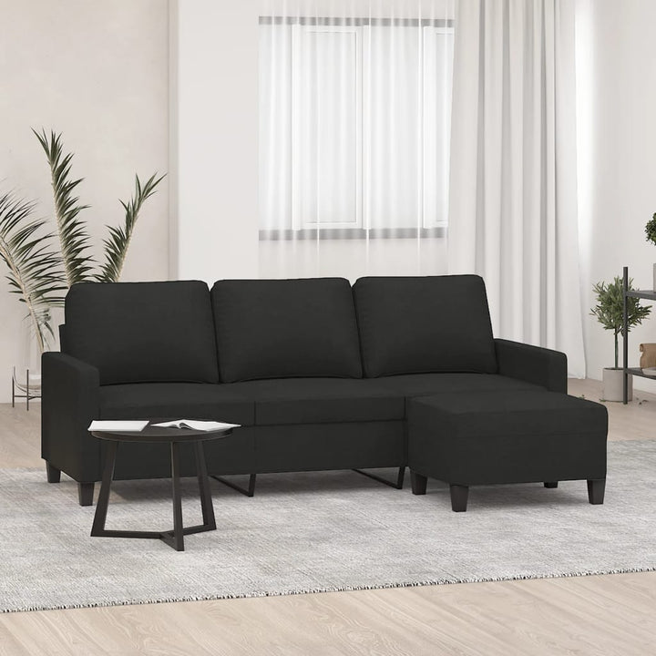 3-Sitssoffa Med Fotpall 180 Cm Tyg
