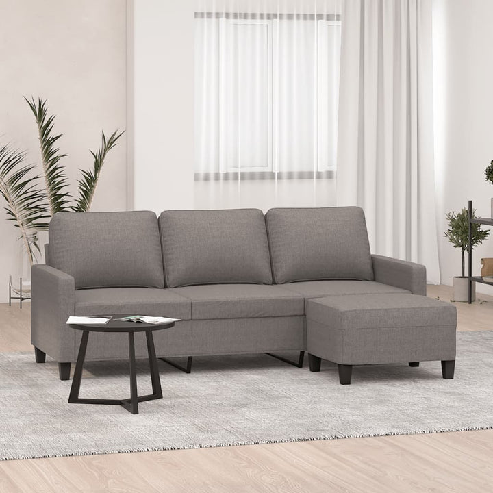 3-Sitssoffa Med Fotpall 180 Cm Tyg