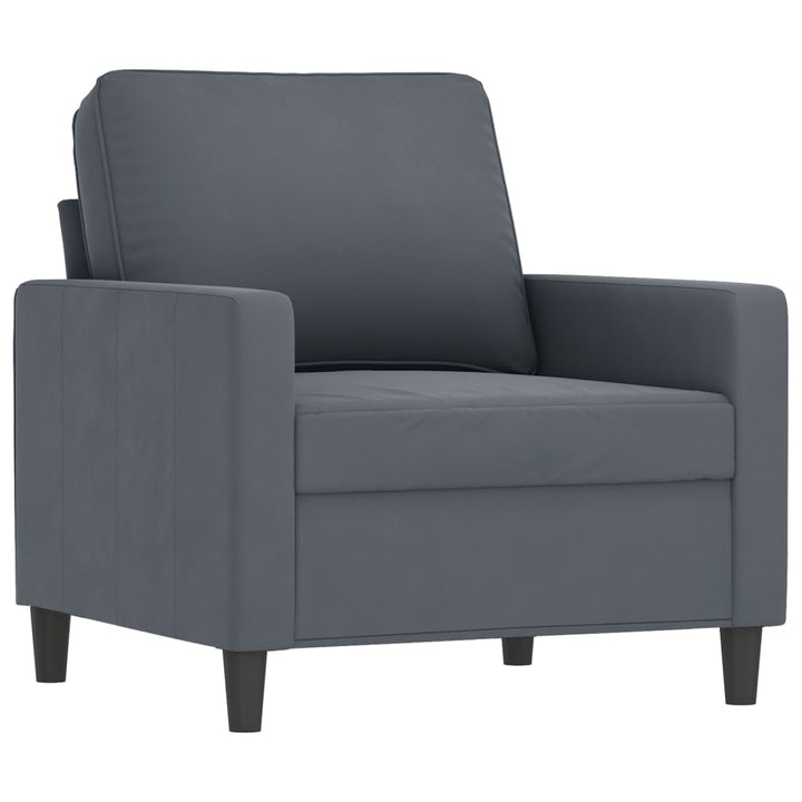 Fåtölj Med Fotpall 60 Cm Sammet