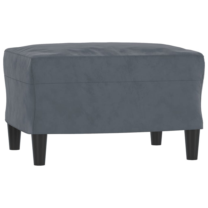 Fåtölj Med Fotpall 60 Cm Sammet