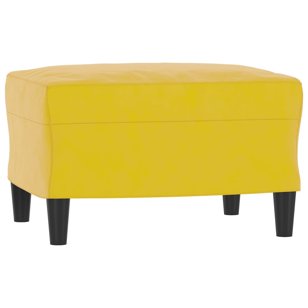 Fåtölj Med Fotpall 60 Cm Sammet