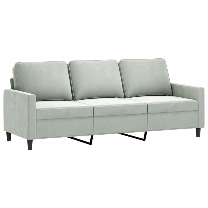3-Sitssoffa Med Fotpall 180 Cm Sammet