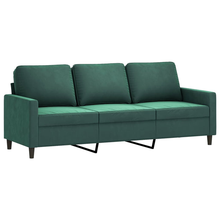 3-Sitssoffa Med Fotpall 180 Cm Sammet