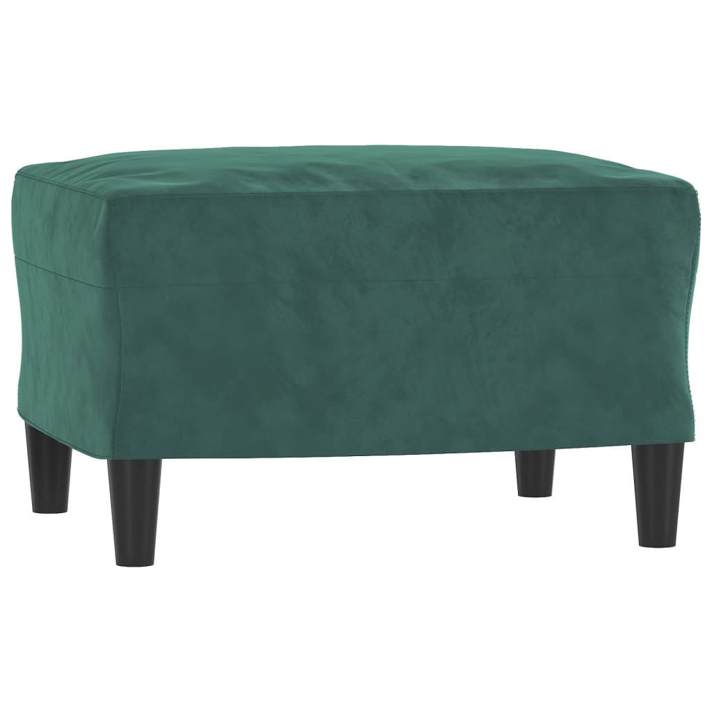 3-Sitssoffa Med Fotpall 180 Cm Sammet