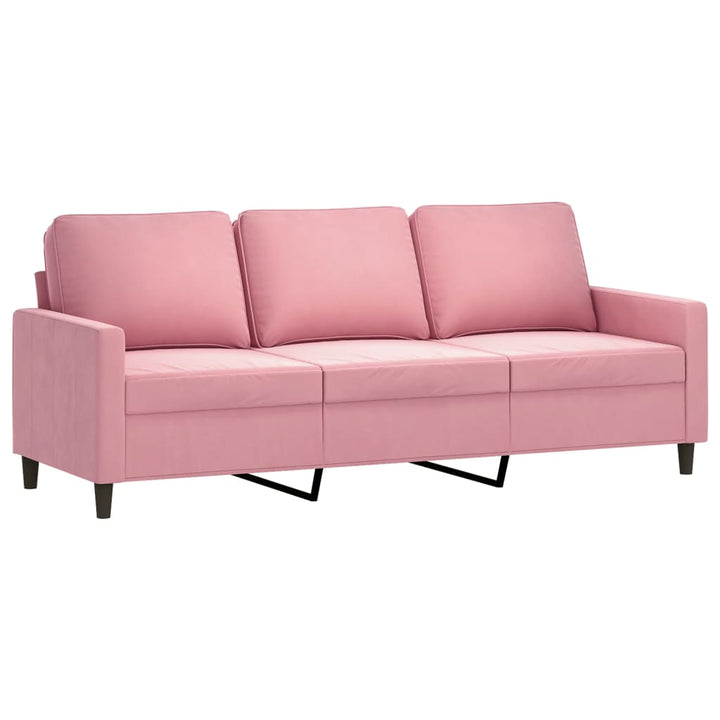 3-Sitssoffa Med Fotpall 180 Cm Sammet
