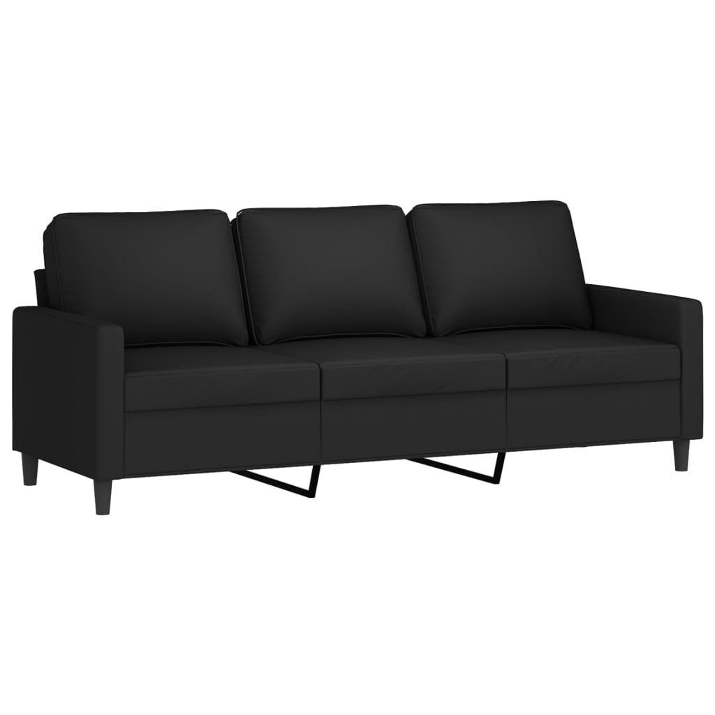3-Sitssoffa Med Fotpall 180 Cm Sammet