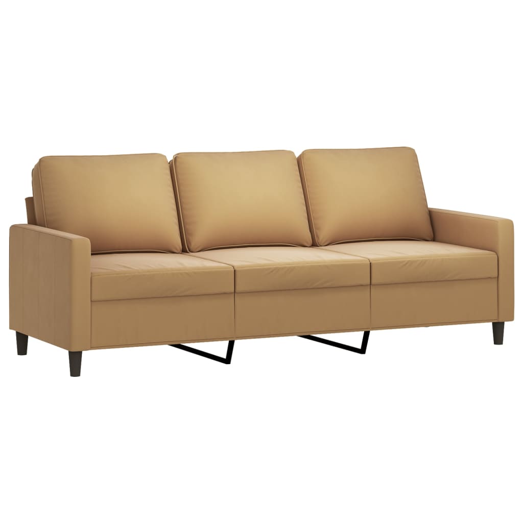 3-Sitssoffa Med Fotpall 180 Cm Sammet