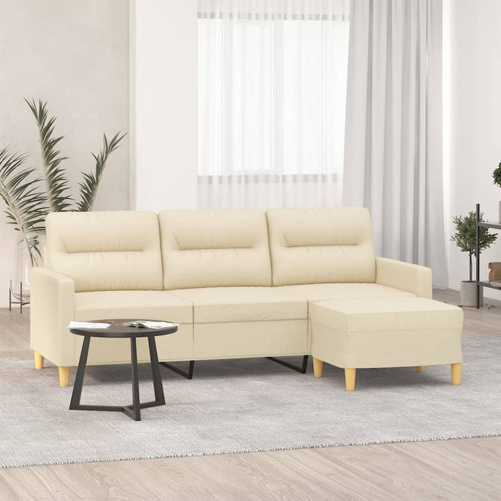 3-Sitssoffa Med Fotpall 180 Cm Tyg