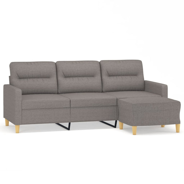 3-Sitssoffa Med Fotpall 180 Cm Tyg