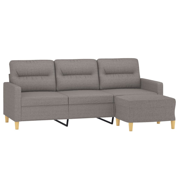 3-Sitssoffa Med Fotpall 180 Cm Tyg