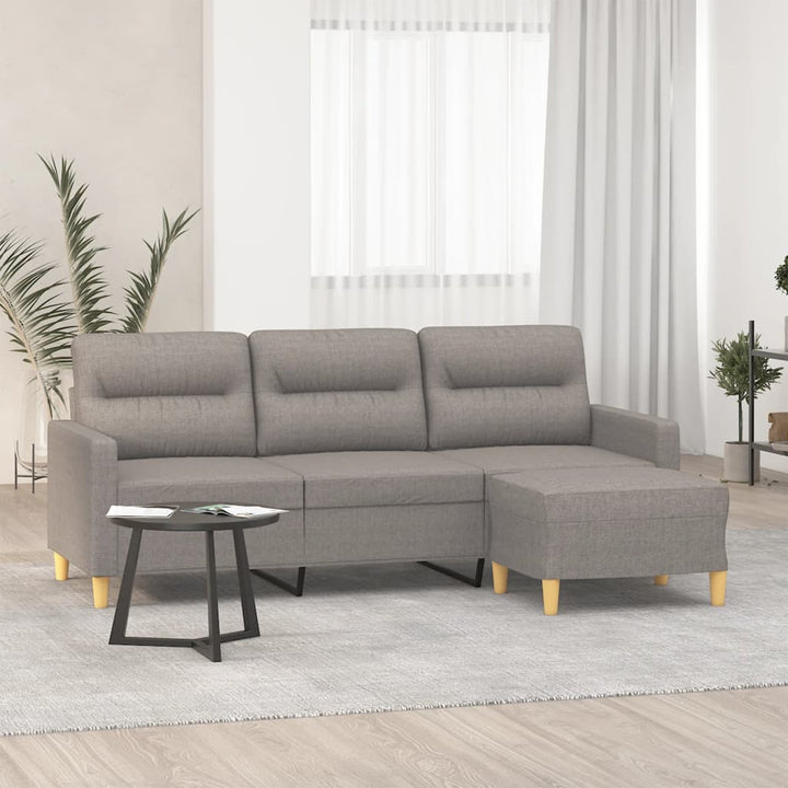 3-Sitssoffa Med Fotpall 180 Cm Tyg