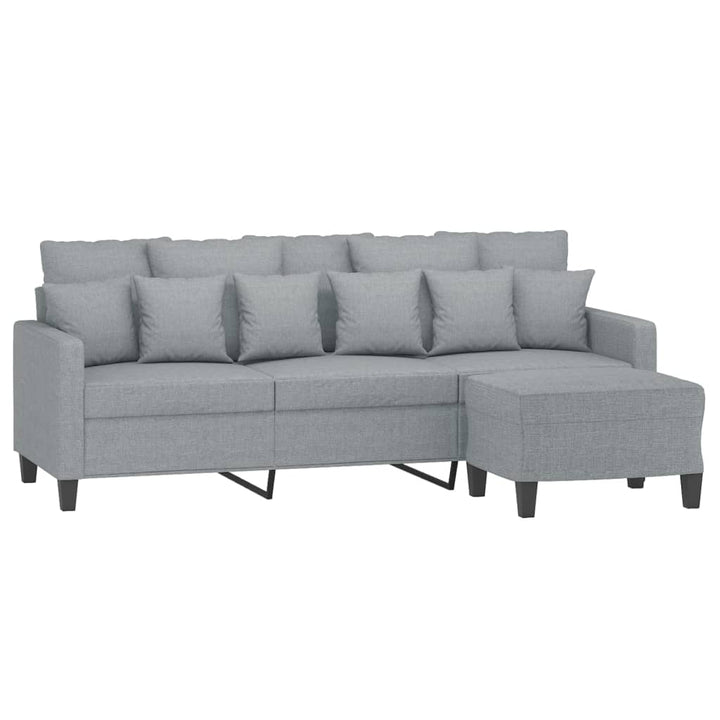 3-Sitssoffa Med Fotpall 180 Cm Tyg