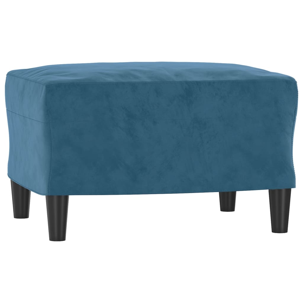 3-Sitssoffa Med Fotpall 180 Cm Sammet