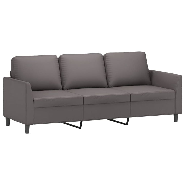 3-Sitssoffa Med Fotpall 180 Cm Konstläder