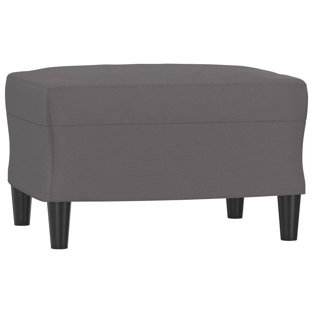 3-Sitssoffa Med Fotpall 180 Cm Konstläder