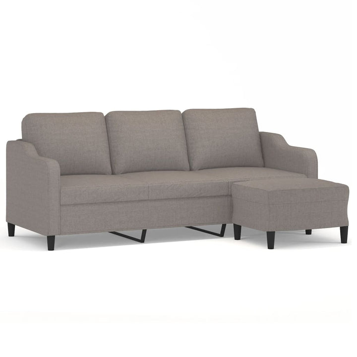 3-Sitssoffa Med Fotpall 180 Cm Tyg