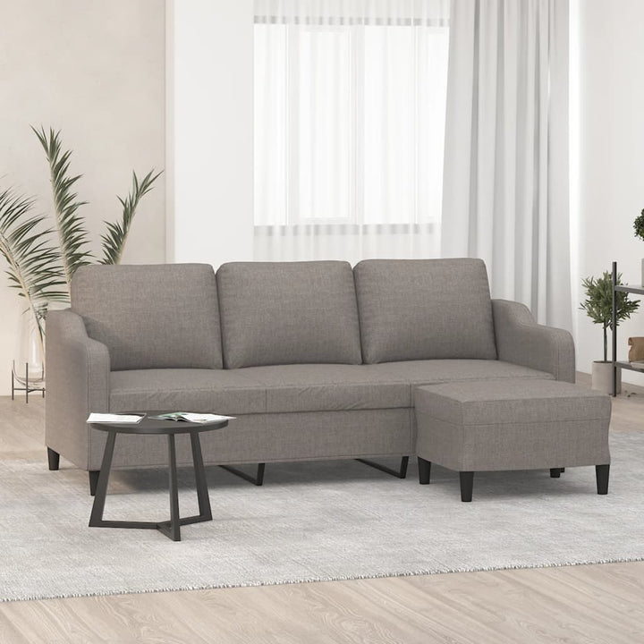 3-Sitssoffa Med Fotpall 180 Cm Tyg