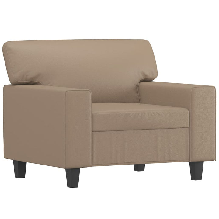 Fåtölj Med Fotpall 60 Cm Konstläder
