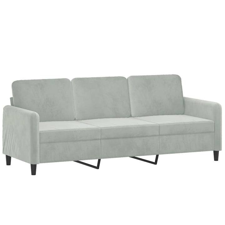 3-Sitssoffa Med Fotpall 180 Cm Sammet