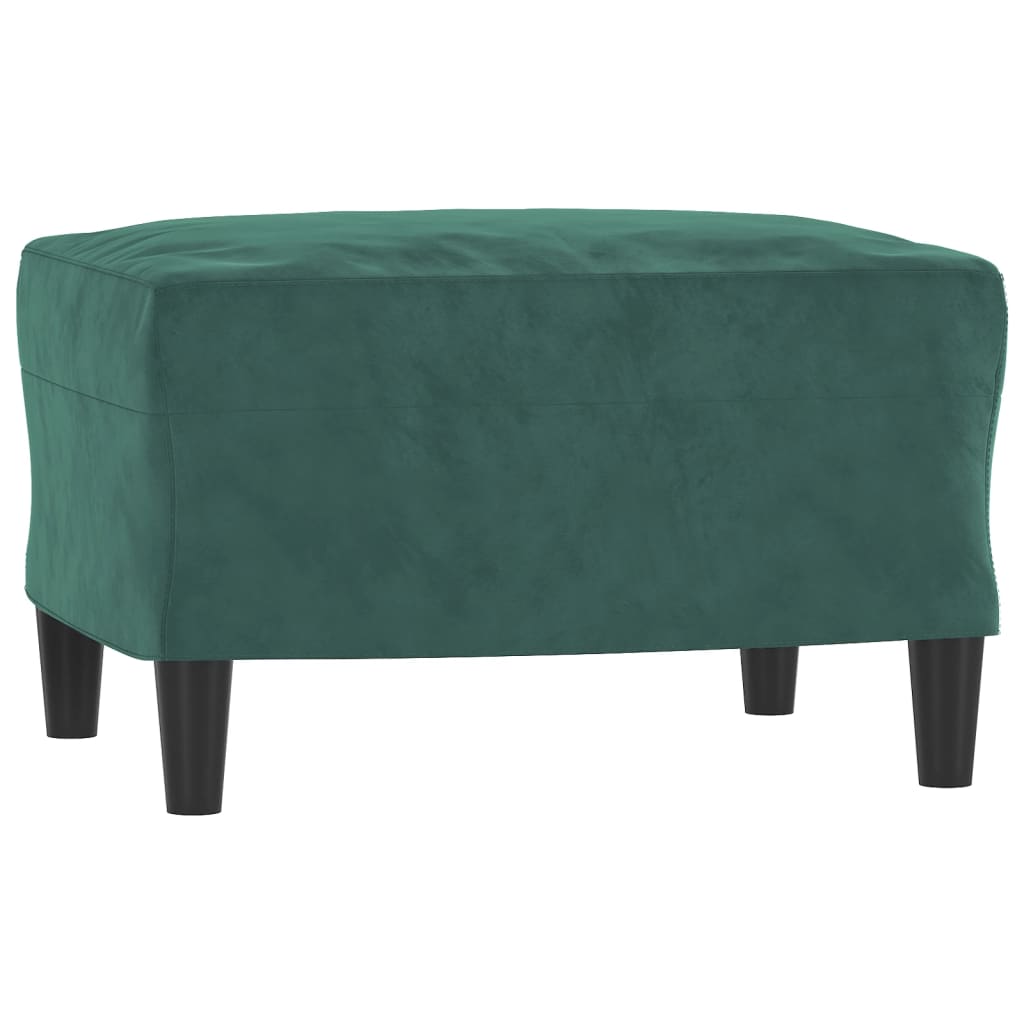3-Sitssoffa Med Fotpall 180 Cm Sammet