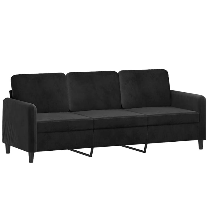 3-Sitssoffa Med Fotpall 180 Cm Sammet