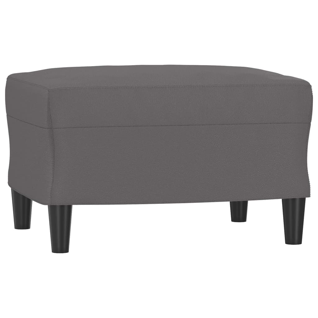 Fåtölj Med Fotpall 60 Cm Konstläder