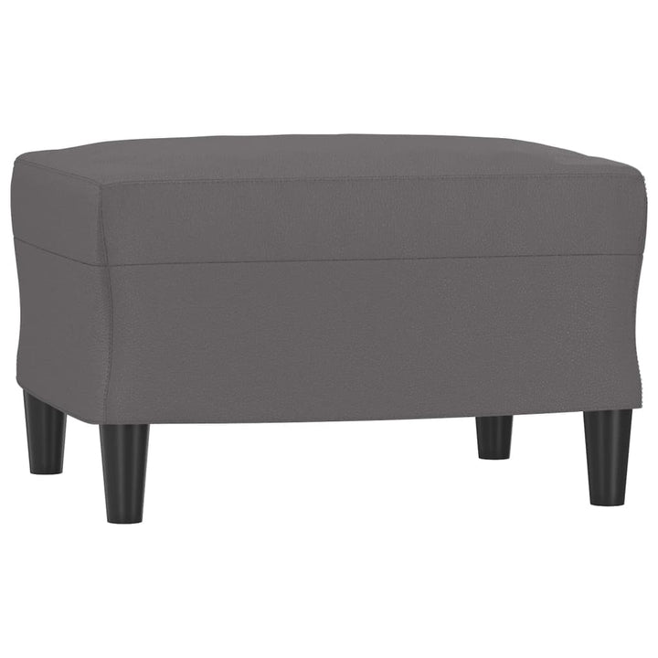Fåtölj Med Fotpall 60 Cm Konstläder