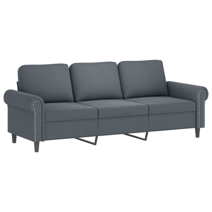 3-Sitssoffa Med Fotpall 180 Cm Sammet