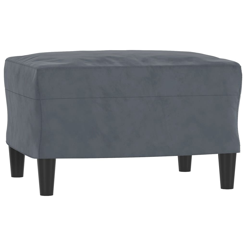 3-Sitssoffa Med Fotpall 180 Cm Sammet