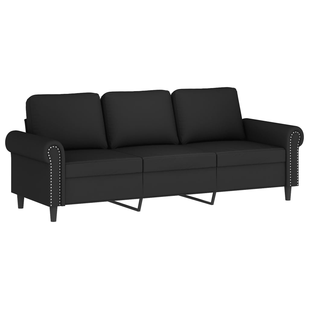 3-Sitssoffa Med Fotpall 180 Cm Sammet