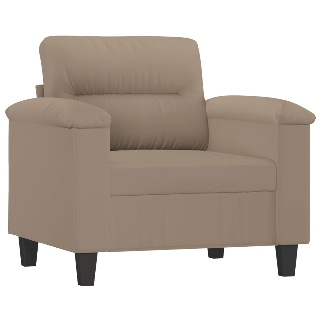 Fåtölj Med Fotpall 60 Cm Mikrofibertyg