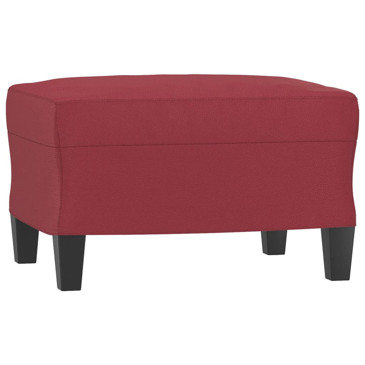 Fåtölj Med Fotpall 60 Cm Konstläder