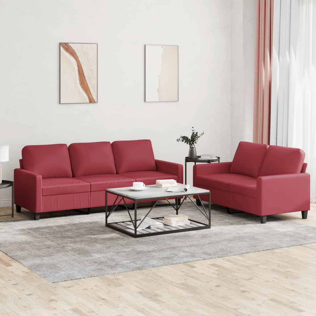 Soffgrupp 2 Delar Konstläder