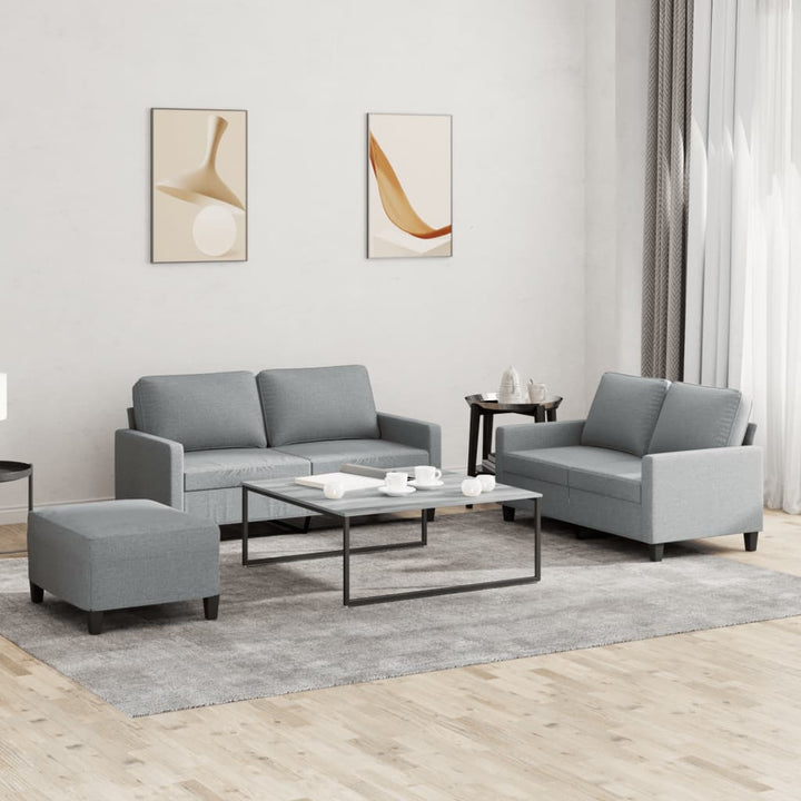 Soffgrupp Med Dynor 3 Delar Tyg