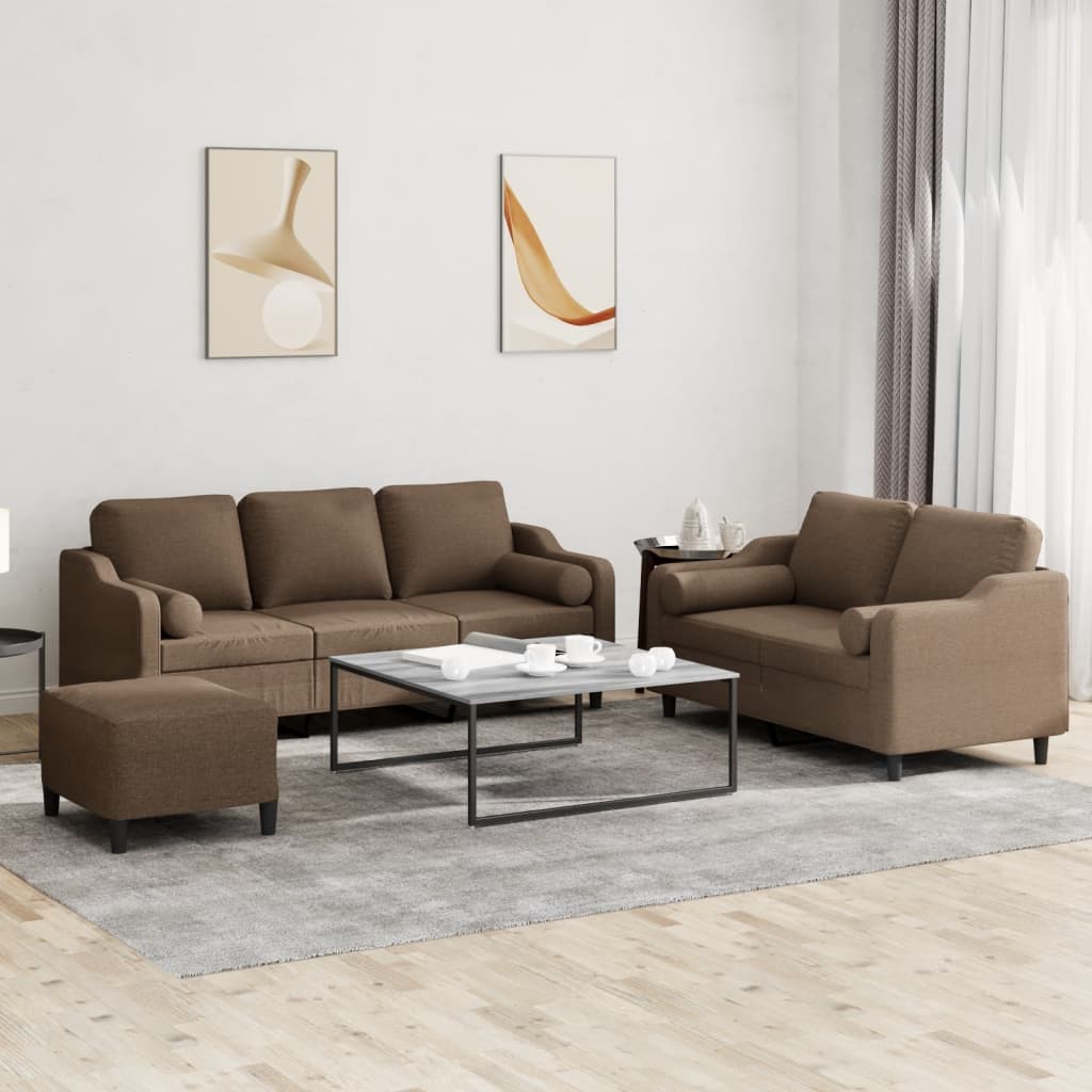 Soffgrupp Med Kuddar 3 Delar Tyg