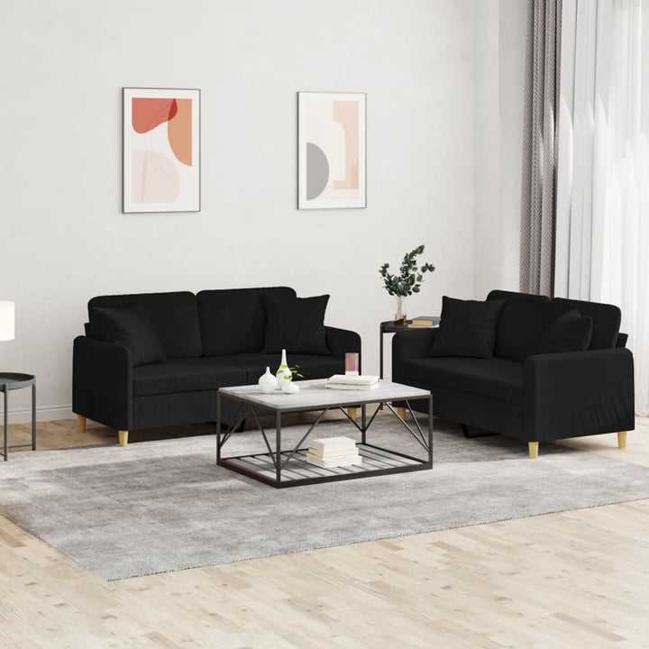 Soffgrupp Med Kuddar 3 Delar Tyg