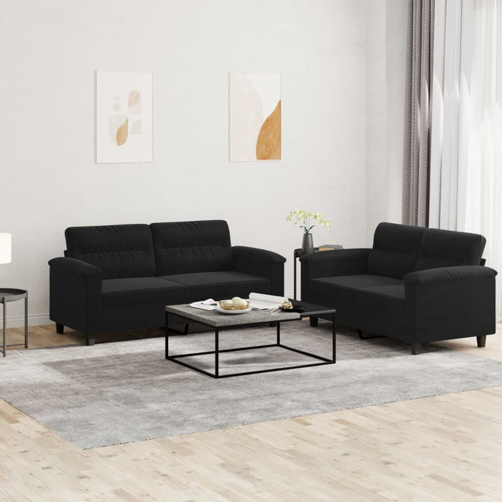 Soffgrupp Med Kuddar 3 Delar Mikrofibertyg