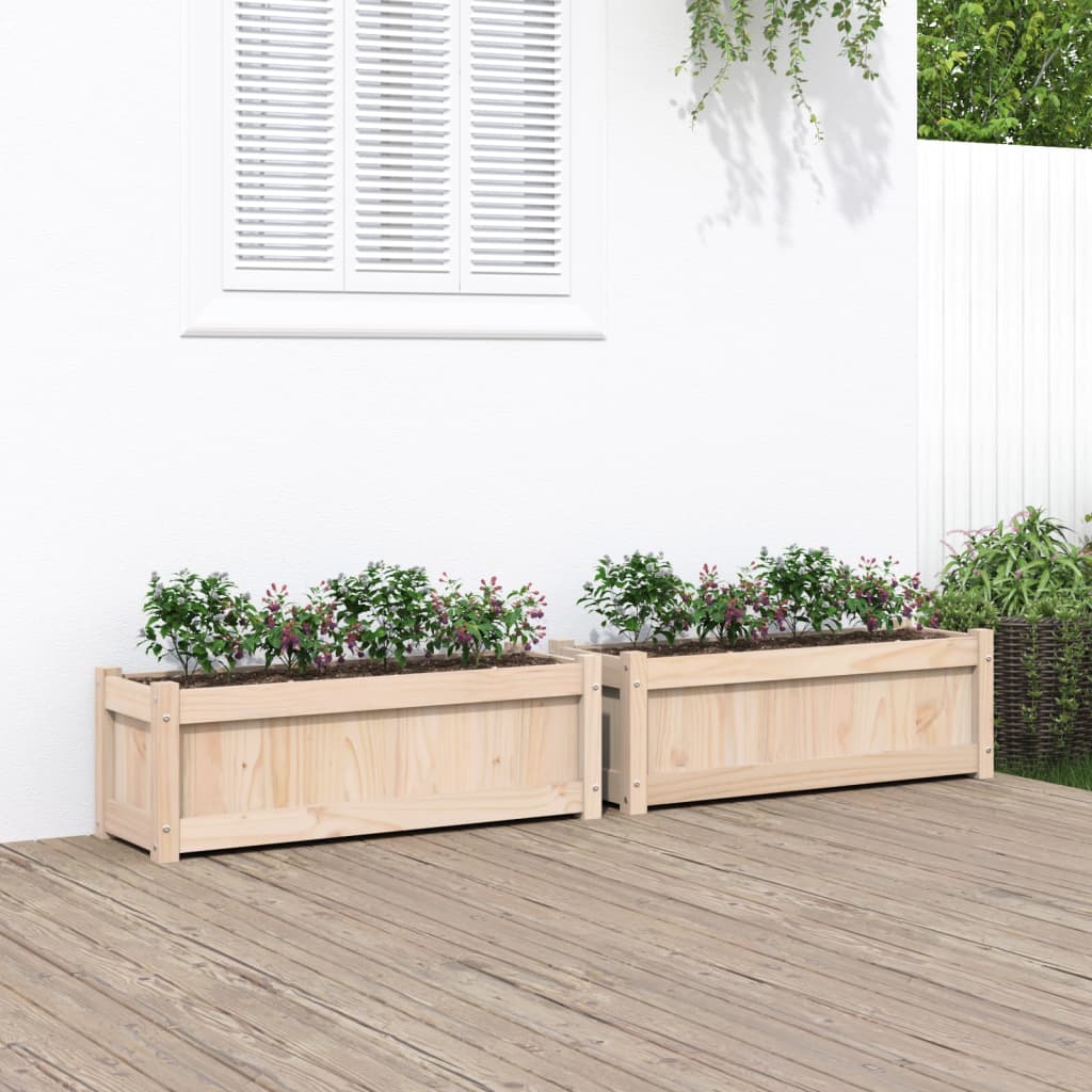 Odlingslåda 90X31X31 Cm Massiv Furu